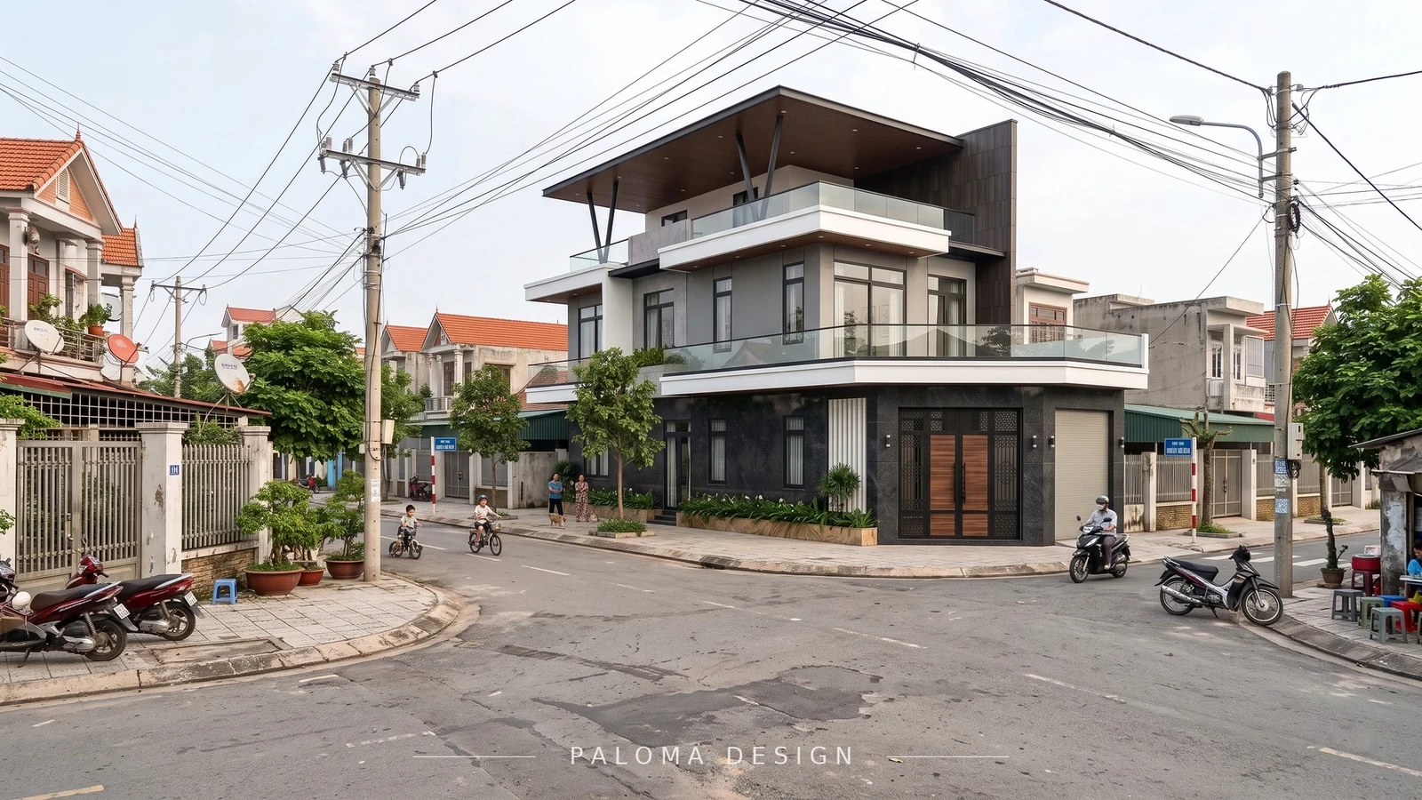Toàn cảnh từ góc đường phố